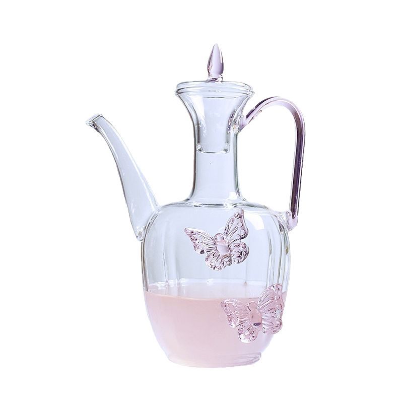 Kelebek Çay Goblet Kırmızı Şarap Cam Borosilikat Cam